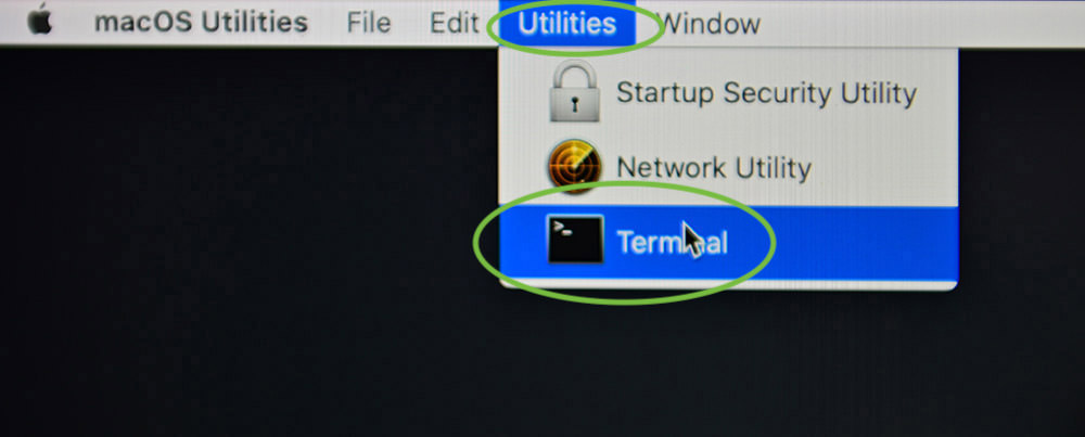Change password terminal mac